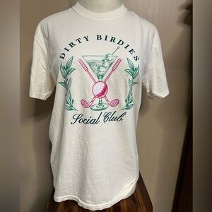 Comfort Colors Dirty Birdies Social Club Tee - White and Green